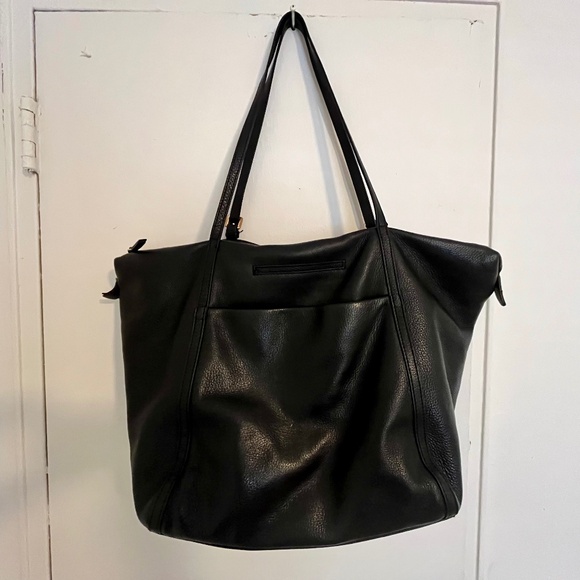 Thacker Reily Leather Tote Bag in black - Picture 2 of 9